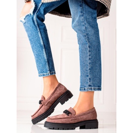 LA.FI Ruskeat mokkanahkaiset loaferit musta 1