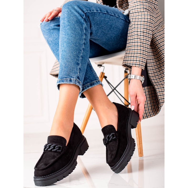 LA.FI Mustat mokkanahkaiset loaferit 1