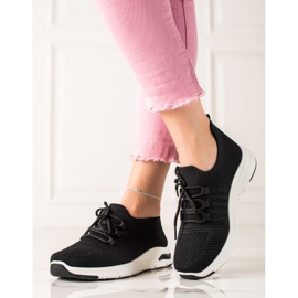 TRENDI Liukastettavat urheilukengät musta 1