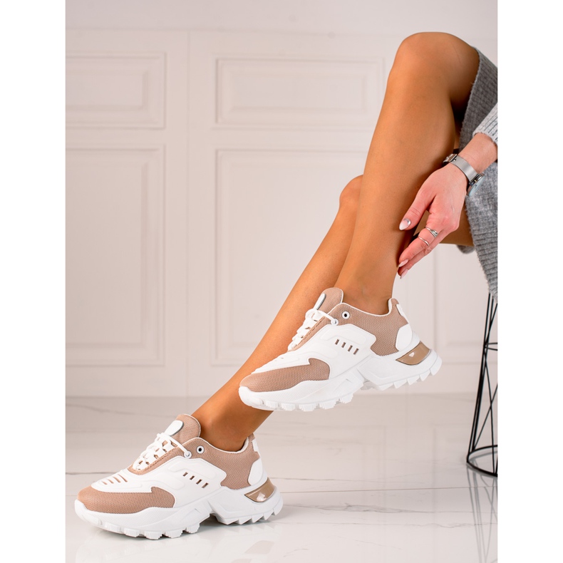 TRENDI Mesh -lenkkarit beige valkoinen 1