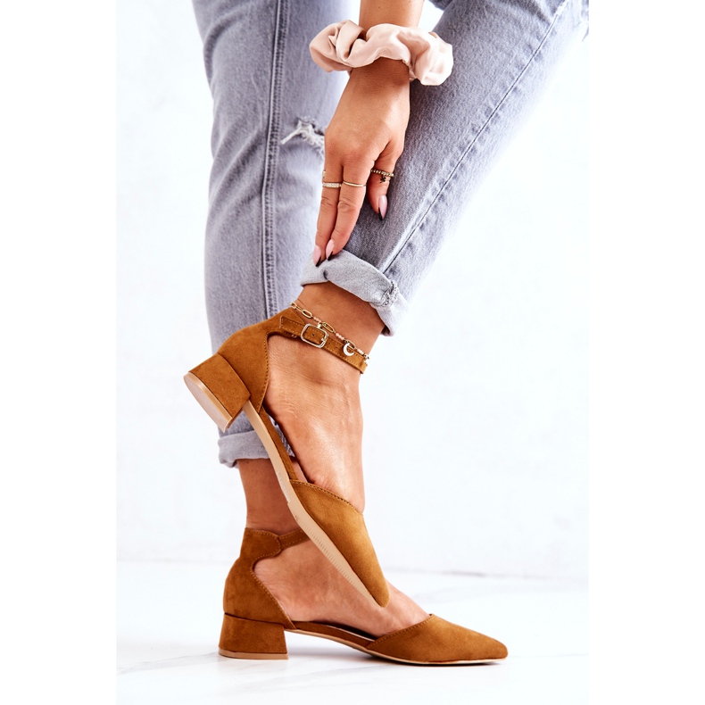 WS1 Suede pumput Spitz Camel Calliopessa ruskea 1