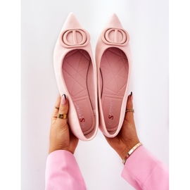 PS1 Suede ballerinat Spitz Vaaleanpunainen Neriso 1