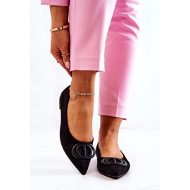 PS1 Suede Balerinat Mustassa Neriso Spitzissä 2