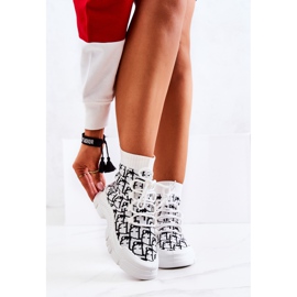 FM1 Mustavalkoiset Kandice-sukat urheilukengät valkoinen 2