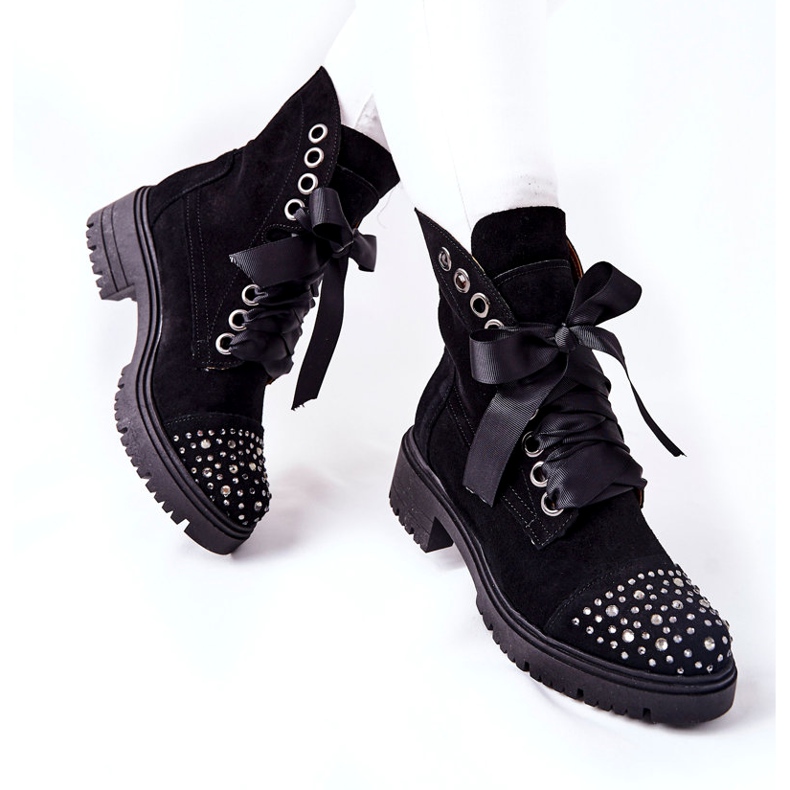 Lewski Shoes Suede Boots Workery Lewski Kengät sidottu 3069 musta 2