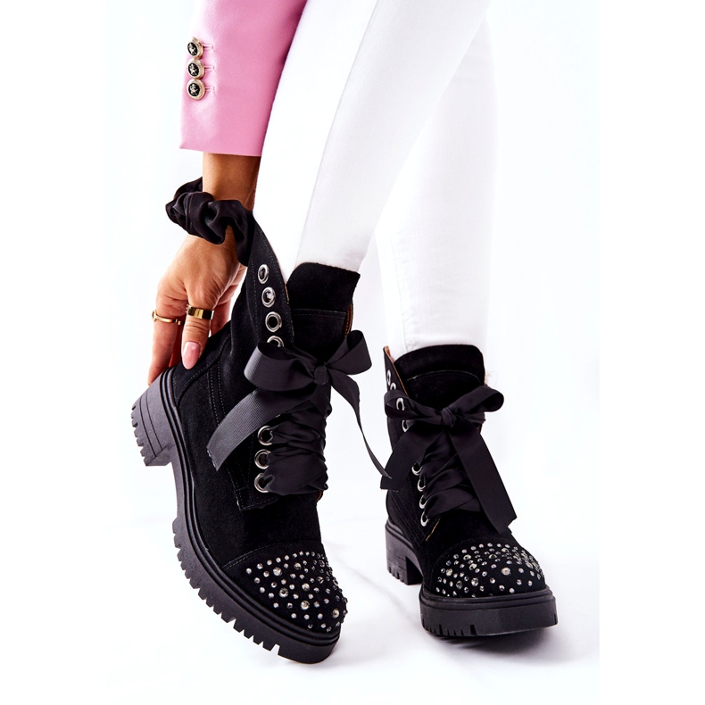 Lewski Shoes Suede Boots Workery Lewski Kengät sidottu 3069 musta 3