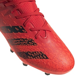 Adidas Predator Freak.3 Fg Jr FY6282 jalkapallokengät appelsiinit ja punaiset 3
