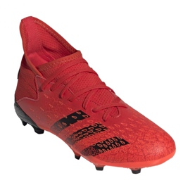 Adidas Predator Freak.3 Fg Jr FY6282 jalkapallokengät appelsiinit ja punaiset 4