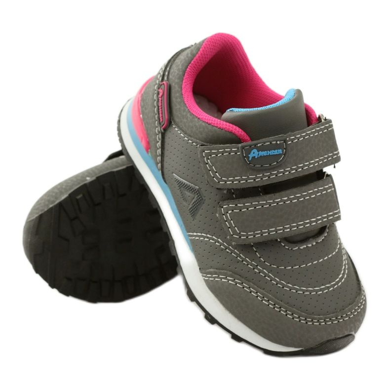 American Club ADI urheilupohjallinen nahka American D1 sz sininen vaaleanpunainen harmaa 3