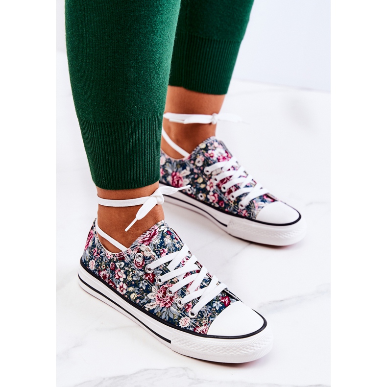 FS2 Matalat tennarit vihreillä Desiree-kukilla vihreä 2