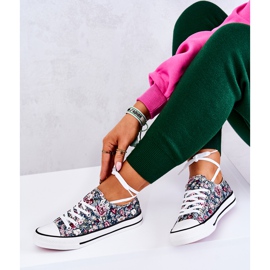 FS2 Matalat tennarit vihreillä Desiree-kukilla vihreä 1