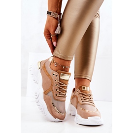 FS2 Tennarit alustalla Ruskea Sallie beige kultainen 1