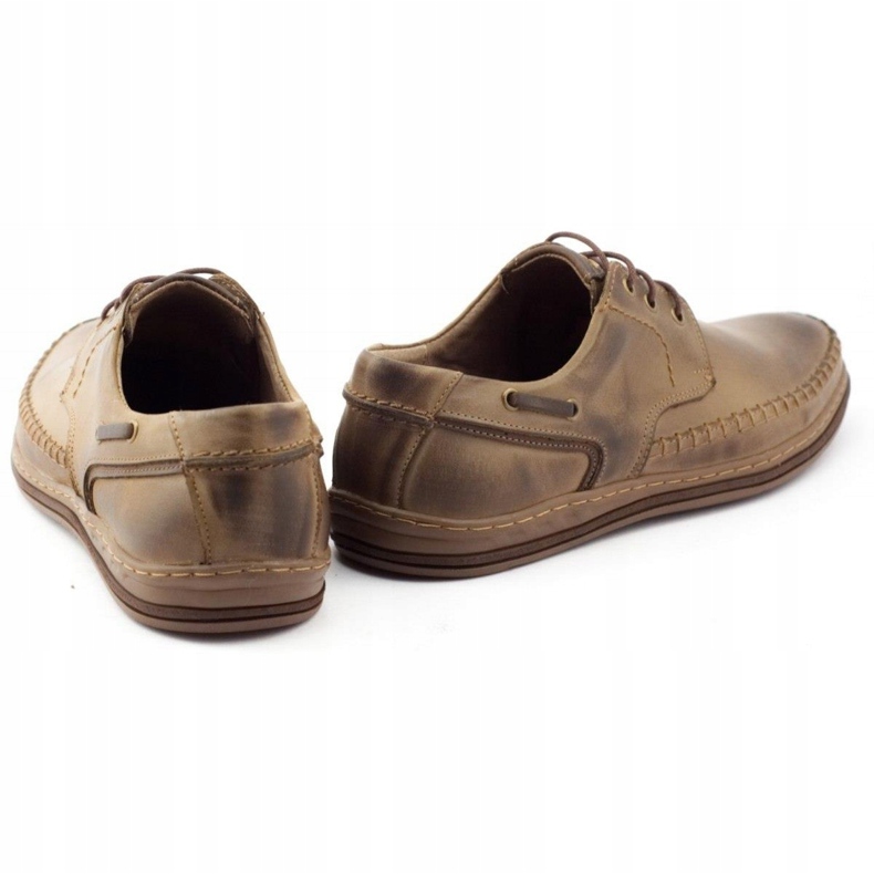 Polbut Nahkaiset miesten kengät J44PŁ ruskea 4