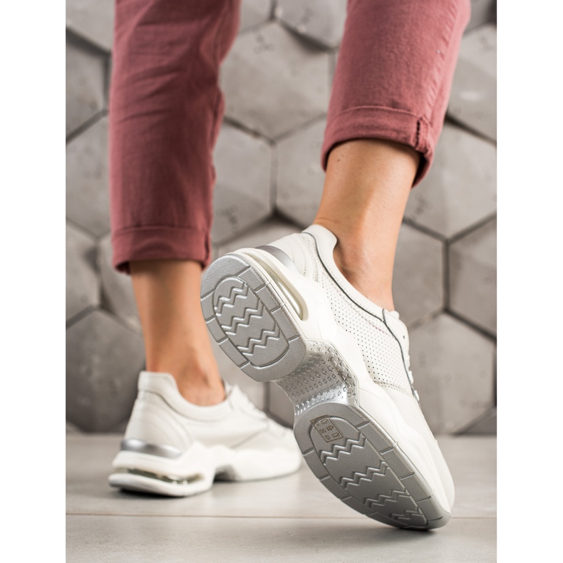 Goodin Avoimet nahkaiset lenkkarit valkoinen 2