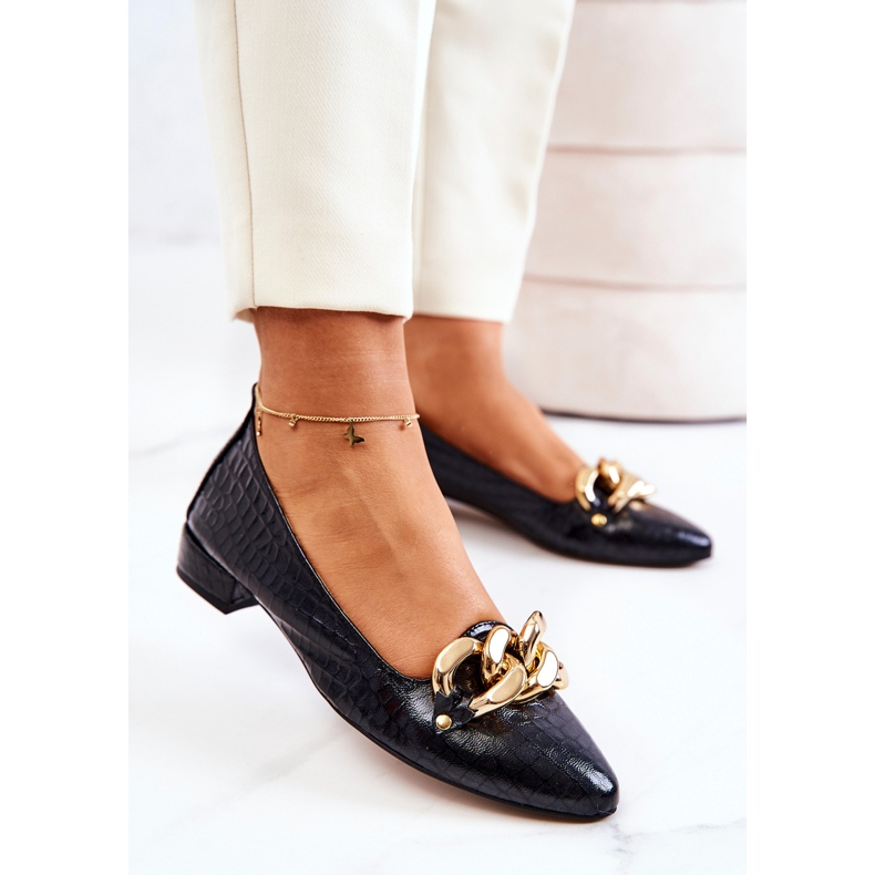 PA2 Nahkaiset Snake Pumps Musta Elissabeth 1