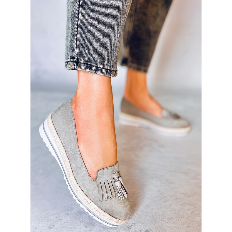 Naisten loaferit ja espadrillit Hilma Grey harmaa 2