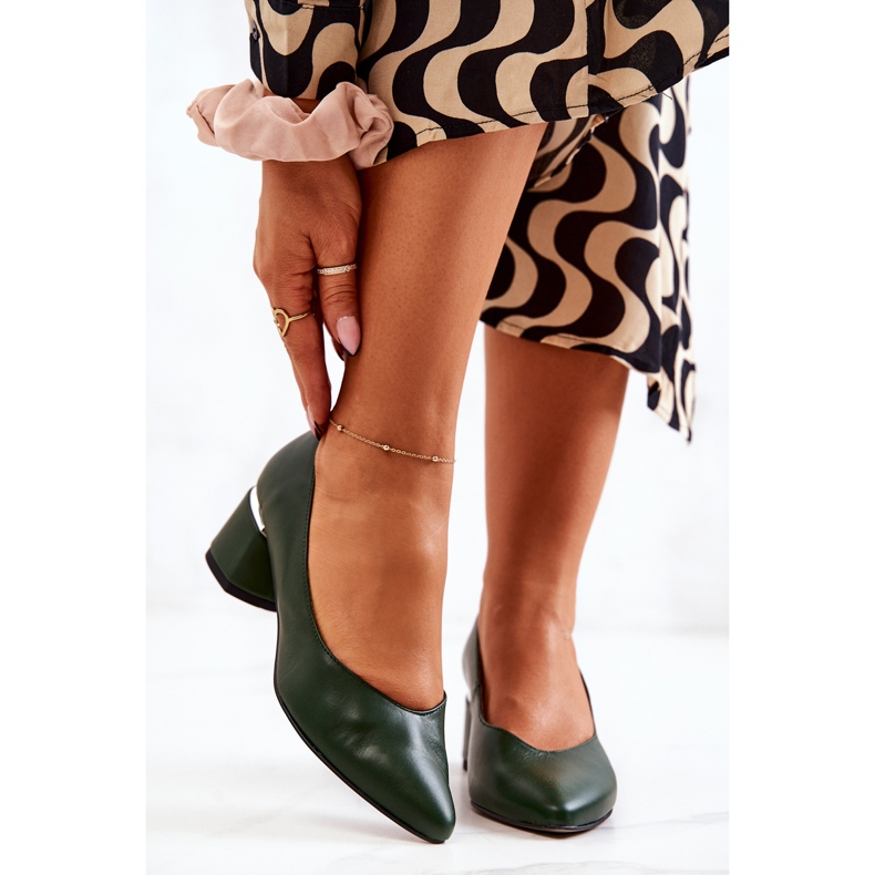 PA2 Nahkapumput Toe In Spitz Green Marilyn vihreä 1