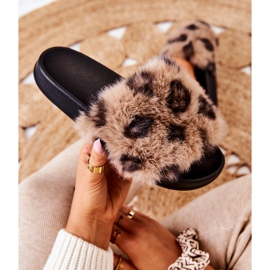 PM1 Tossut turkisella, kumi Leopardinruskea Noelle beige 1