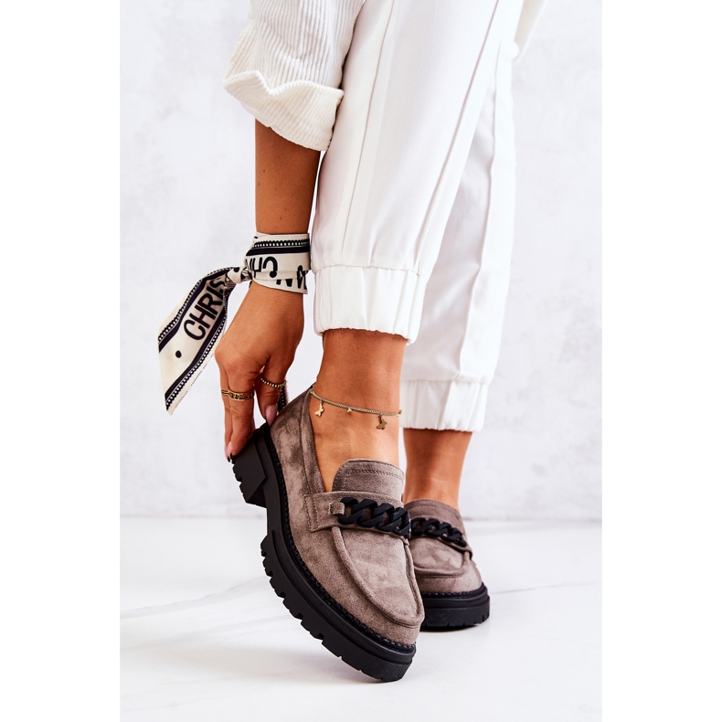 PL5 Loafers Suede Loafers La.Fi Harmaa Sapphira beige 2