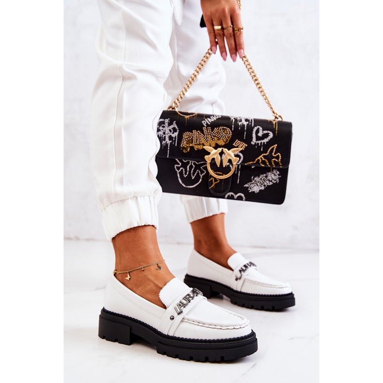 PL5 Nahka Loafers Letters La.Fi Valkoinen Jenefer 1