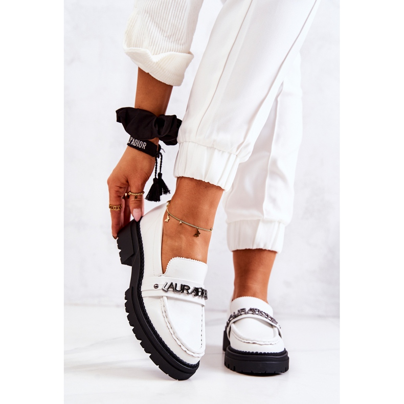 PL5 Nahka Loafers Letters La.Fi Valkoinen Jenefer 2