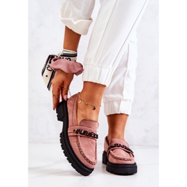 PL5 Suede Loafers Letters La.Fi Dirty Pink Jenefer vaaleanpunainen 2