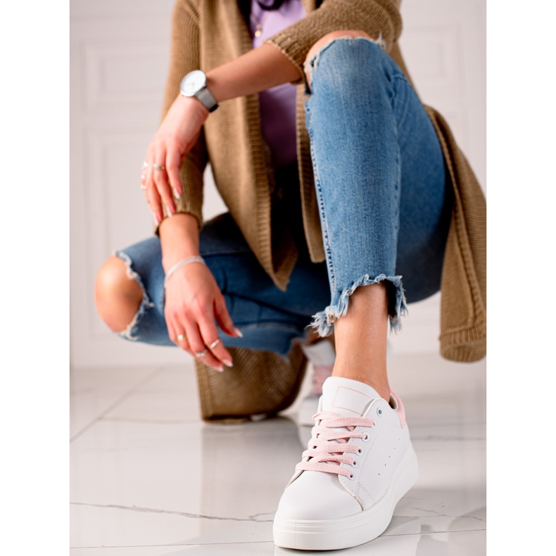 Ideal Shoes Klassiset valkoiset lenkkarit valkoinen 1