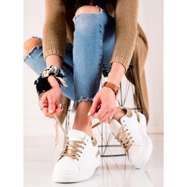 BUONAROTTI Tennarit, joissa kultaiset lisäkkeet valkoinen kultainen 1