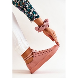 Matalat tennarit Big Star JJ274005 Tummanpunainen vaaleanpunainen 1