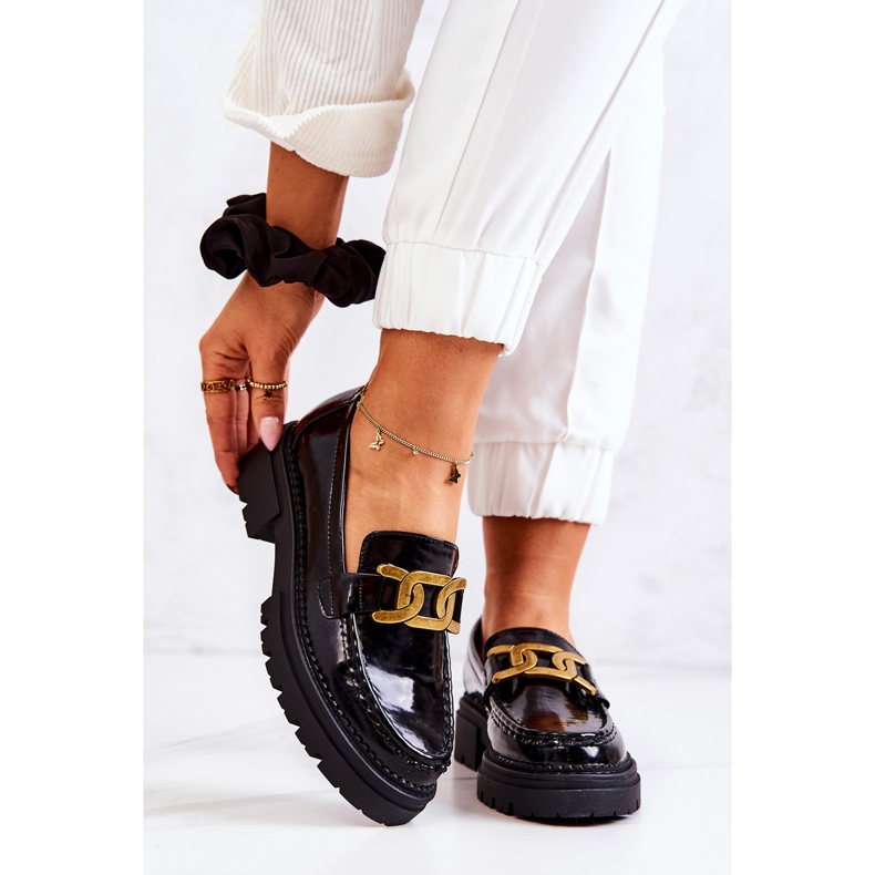 PL5 Lakatut loaferit La.Fi-koristeella Musta Laurene 2