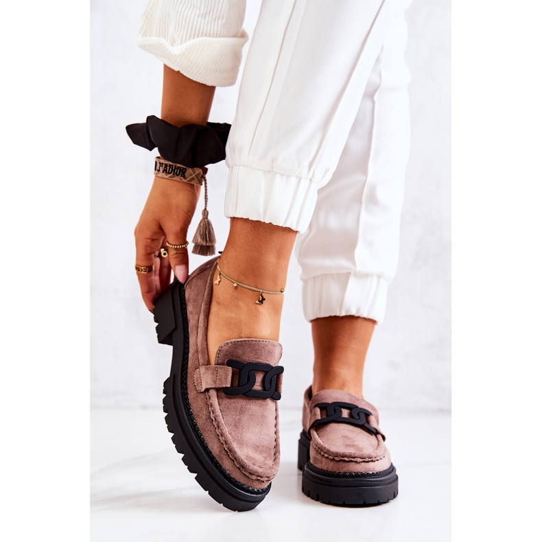 PL5 Mokkahousut La.Fi Cappucino Laurene -koristeella ruskea 2