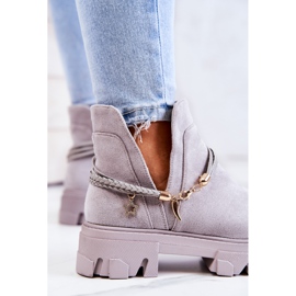 PS1 Mokkanahkaiset työsaappaat raidoilla Harmaa Moriah 1