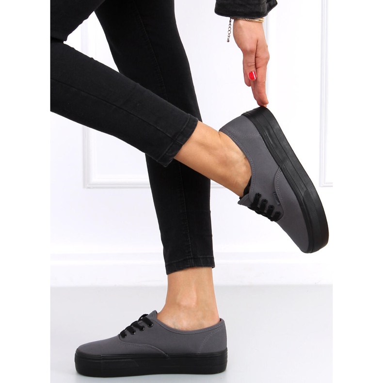 Korkeapohjaiset tennarit Donau DK.GREY harmaa 1