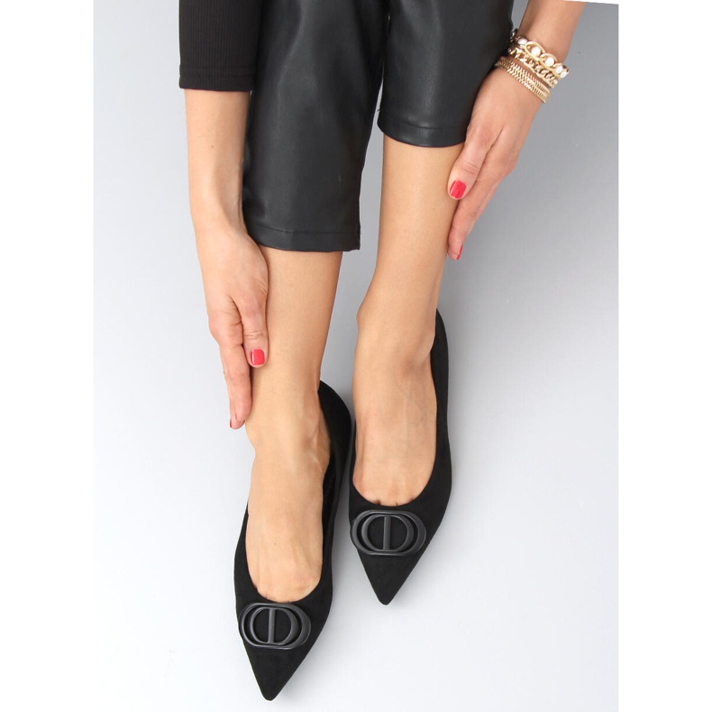 Arte Black ballerinat mantelivarpailla musta 1