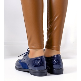 Laivastonväriseksi lakatut oxfordkengät Hollannista laivastonsininen 1