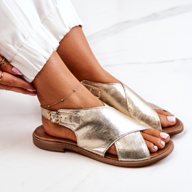 Lewski Shoes Nahkasandaalit Lewski 3019 Golden kultainen 1