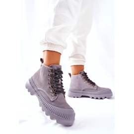 Nahkasaappaat Big Star II274365 Harmaa 3