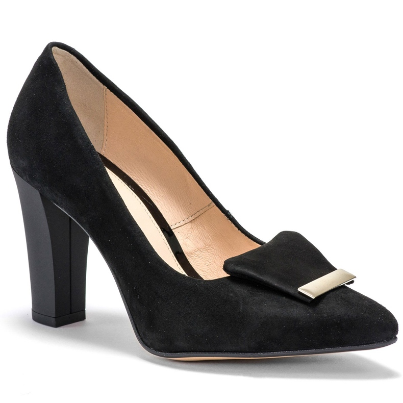 Marco Shoes 1008P mustat veluuripumput koristelulla 2