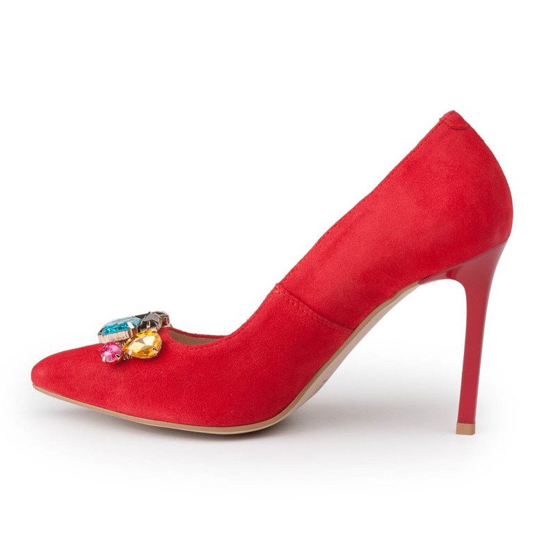 Marco Shoes 1057P punaiset nastat suurilla kivillä punainen 2
