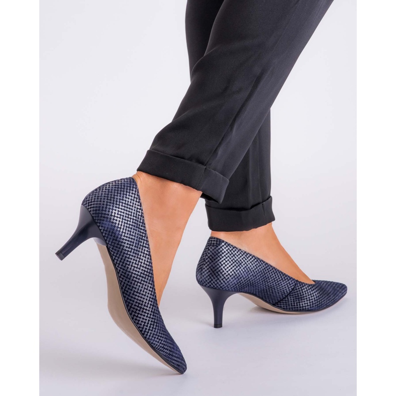 Marco Shoes Mukavat ja klassiset tummansiniset 1039P -korkokengät tummansininen 2