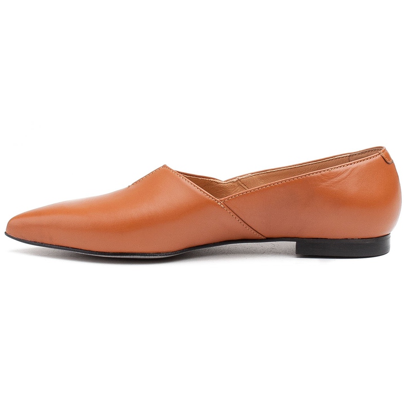 Marco Shoes Caramel naisten Marco 1285P ballerinat leikkauksella ruskea 2