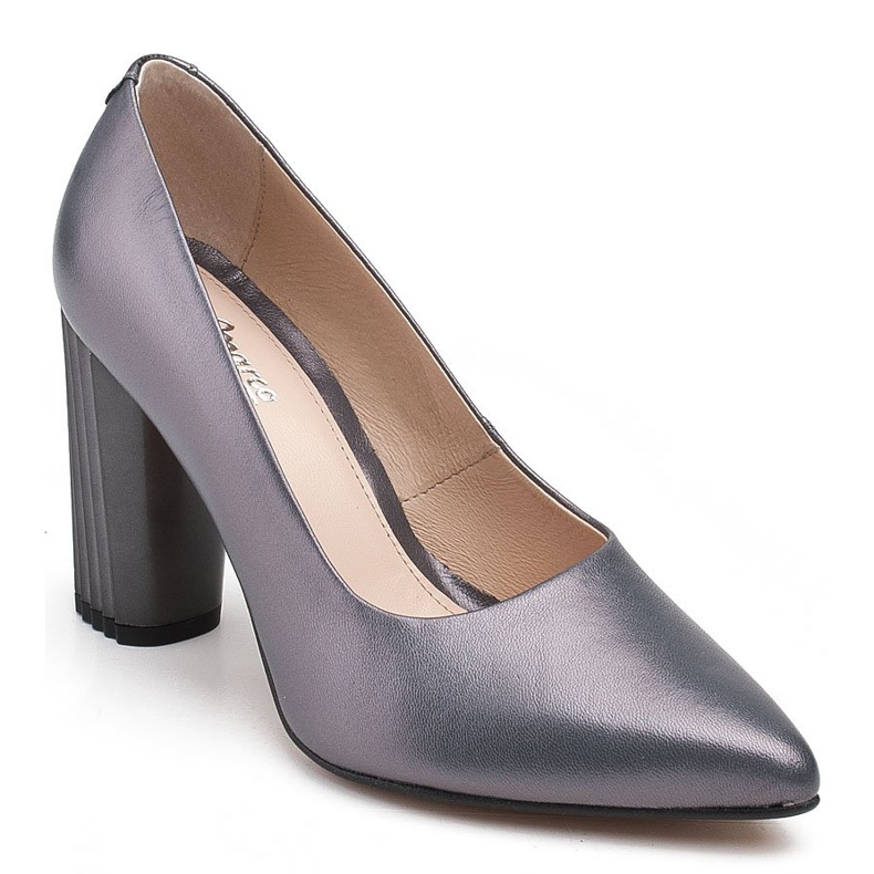 Marco Shoes Harmaat pumput, joissa kantapää 1