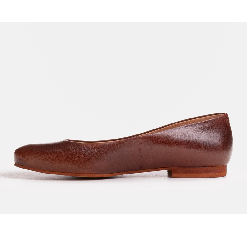 Marco Shoes Ruskeat nahkaiset ballerinat 1