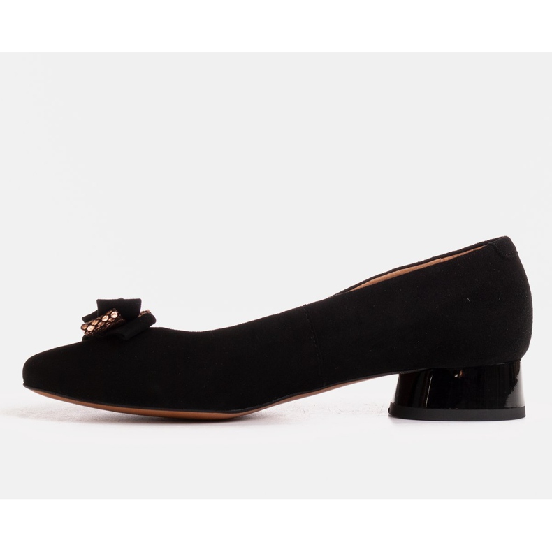 Marco Shoes Mustat ballerinat mustalla lakkakorkolla 1