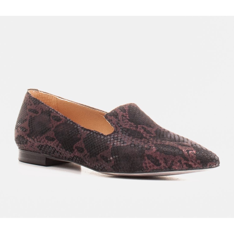 Marco Shoes Lordsy -ballerinat, jotka on valmistettu mokkanahasta käärmeen kuviossa musta 1