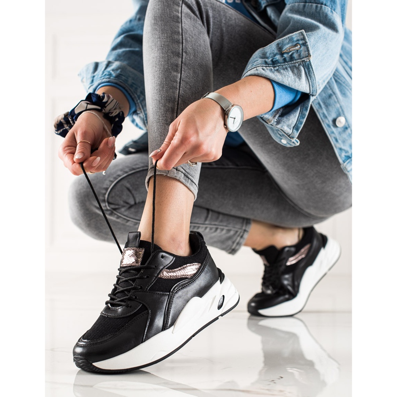 Ideal Shoes Tennarit alustalla musta 1