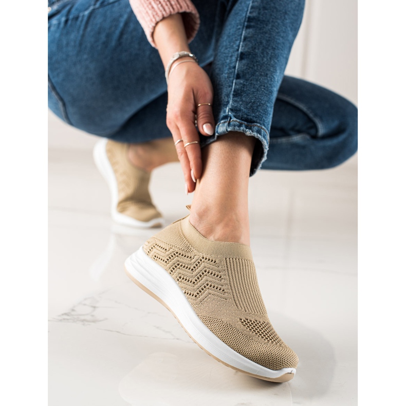 Renda Slip-on avoimet urheilukengät beige 1
