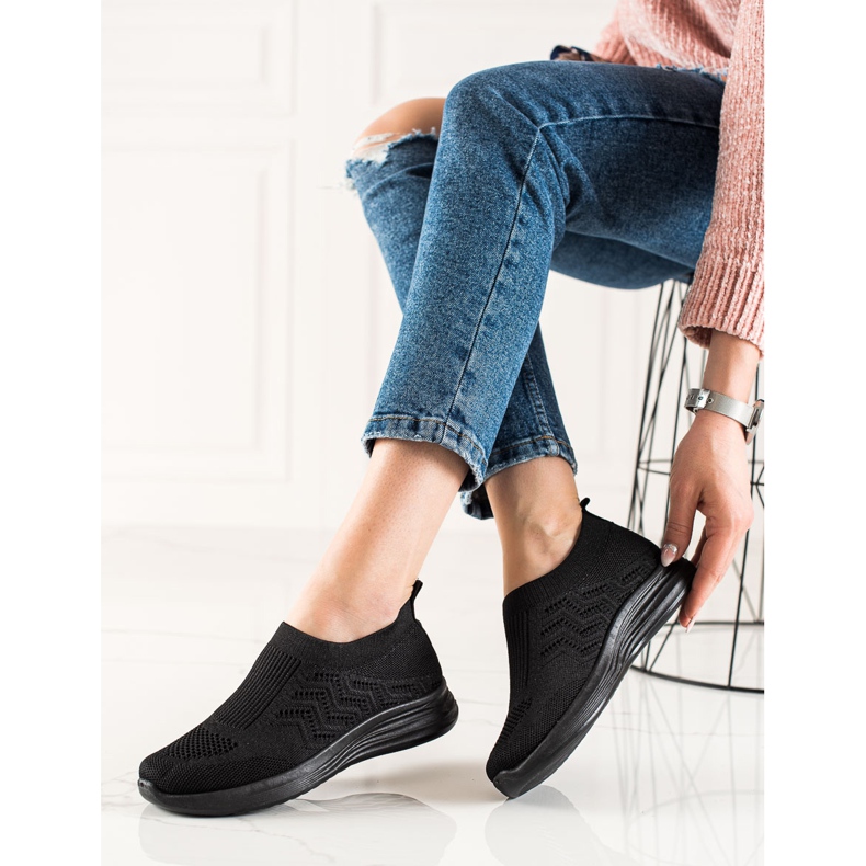 Renda Slip-on avoimet urheilukengät musta 2