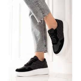 BUONAROTTI Tikatut urheilukengät tennarit musta 1