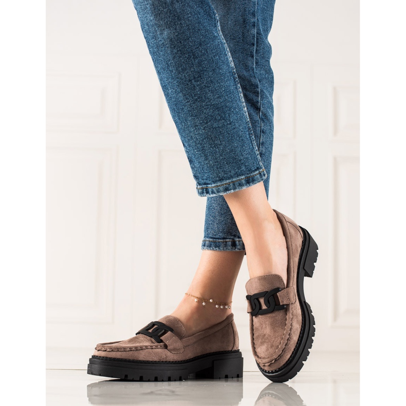 Muoti LA.FI -loaferit beige ruskea 1